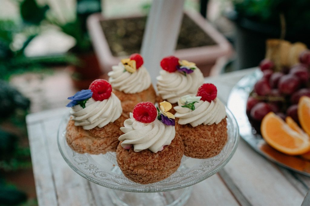 Dessert with berries