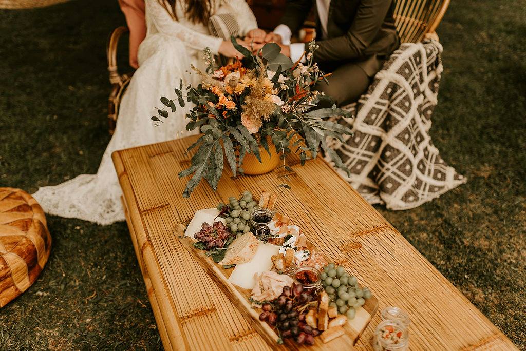 Catering buffet setup