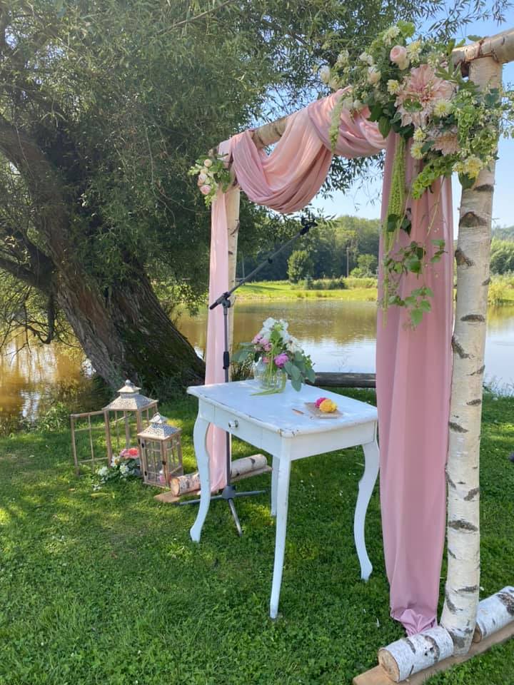 Wedding ceremony setup