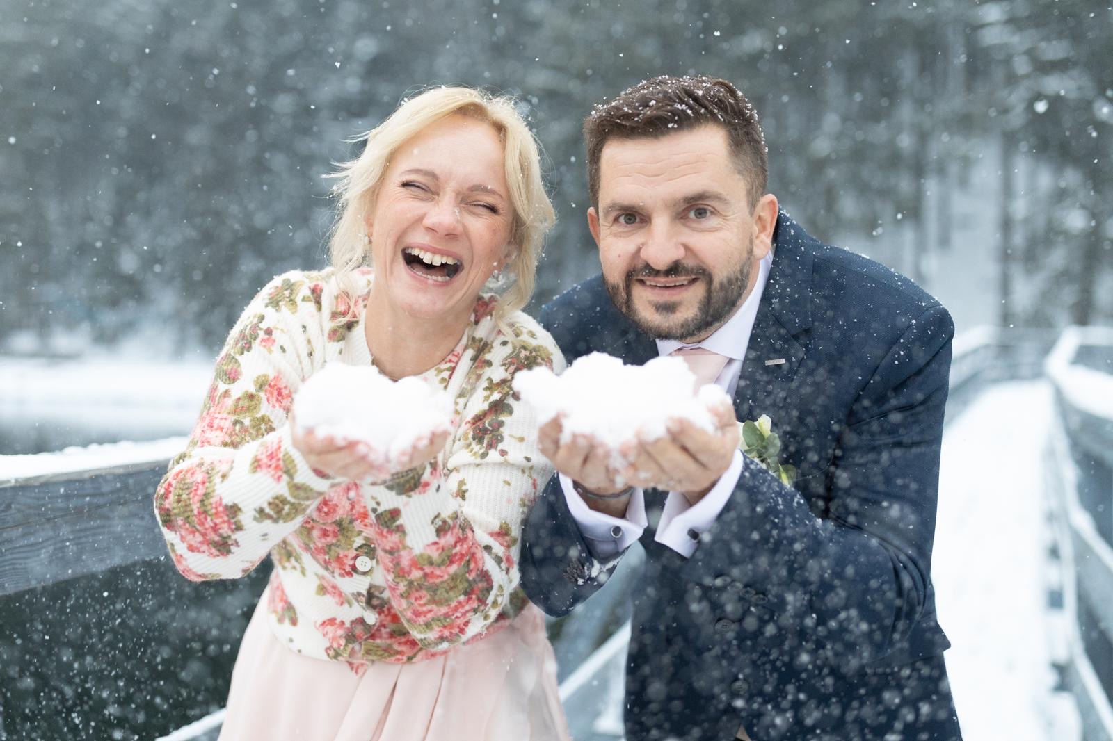 Couple in snow