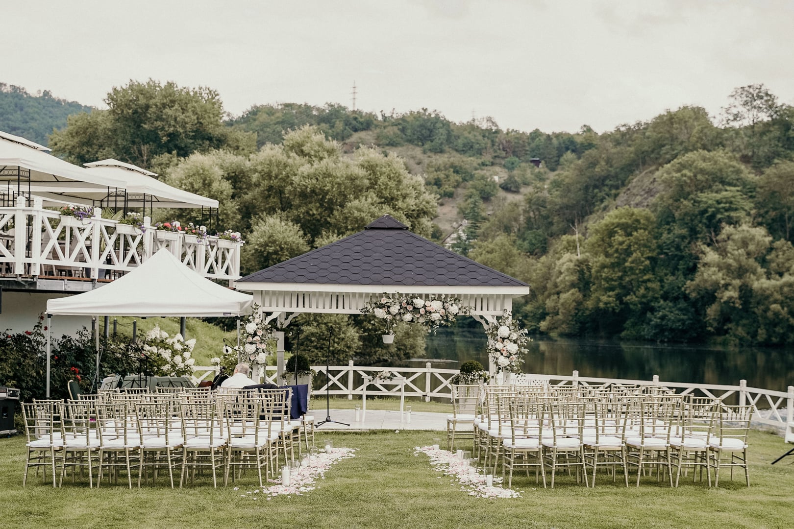 Wedding ceremony setup