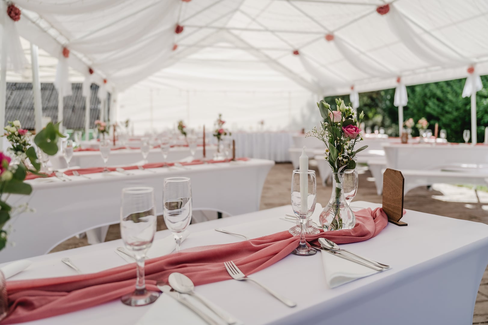 Wedding setup at Peckův mlýn