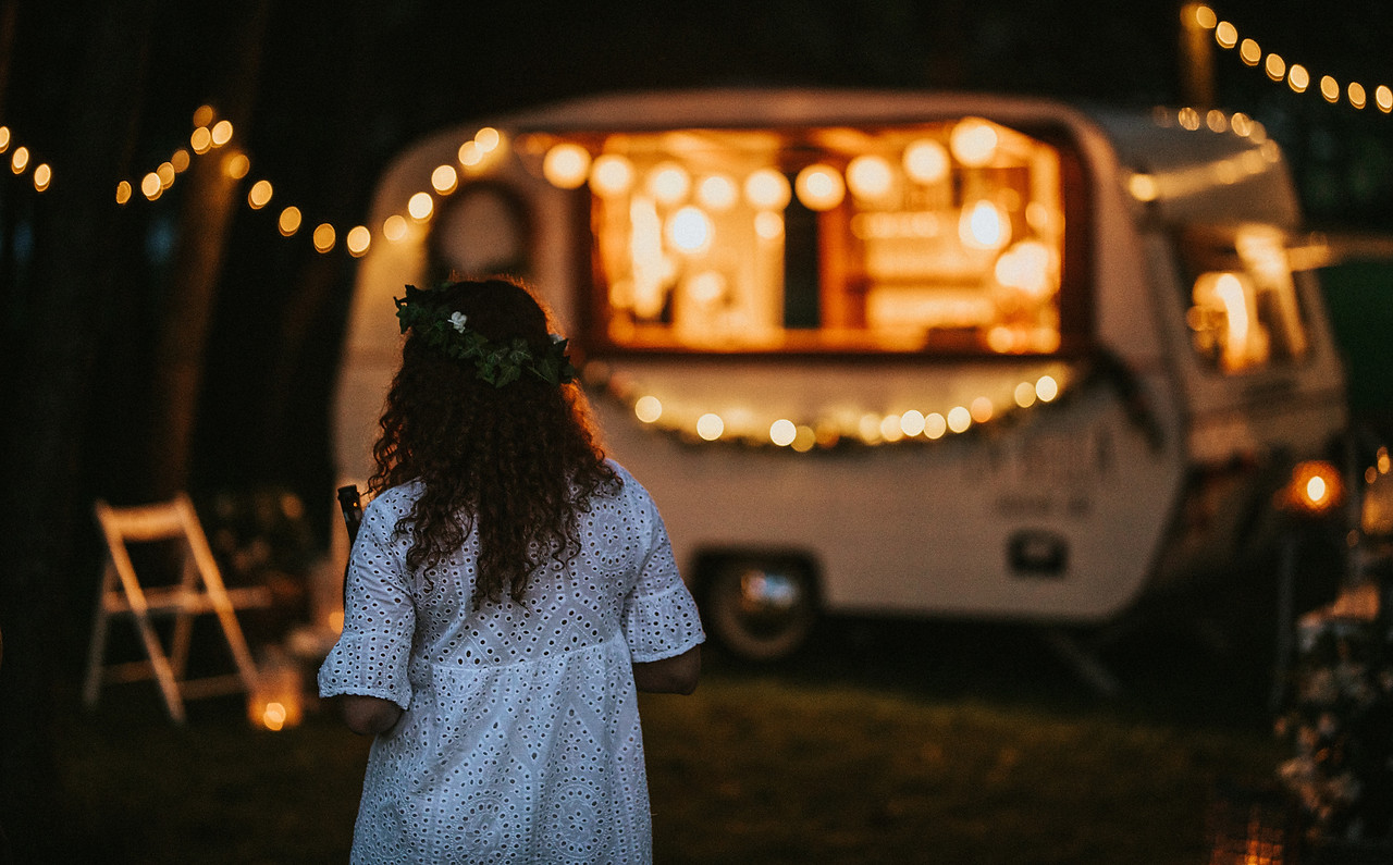 Caravan bar interior view