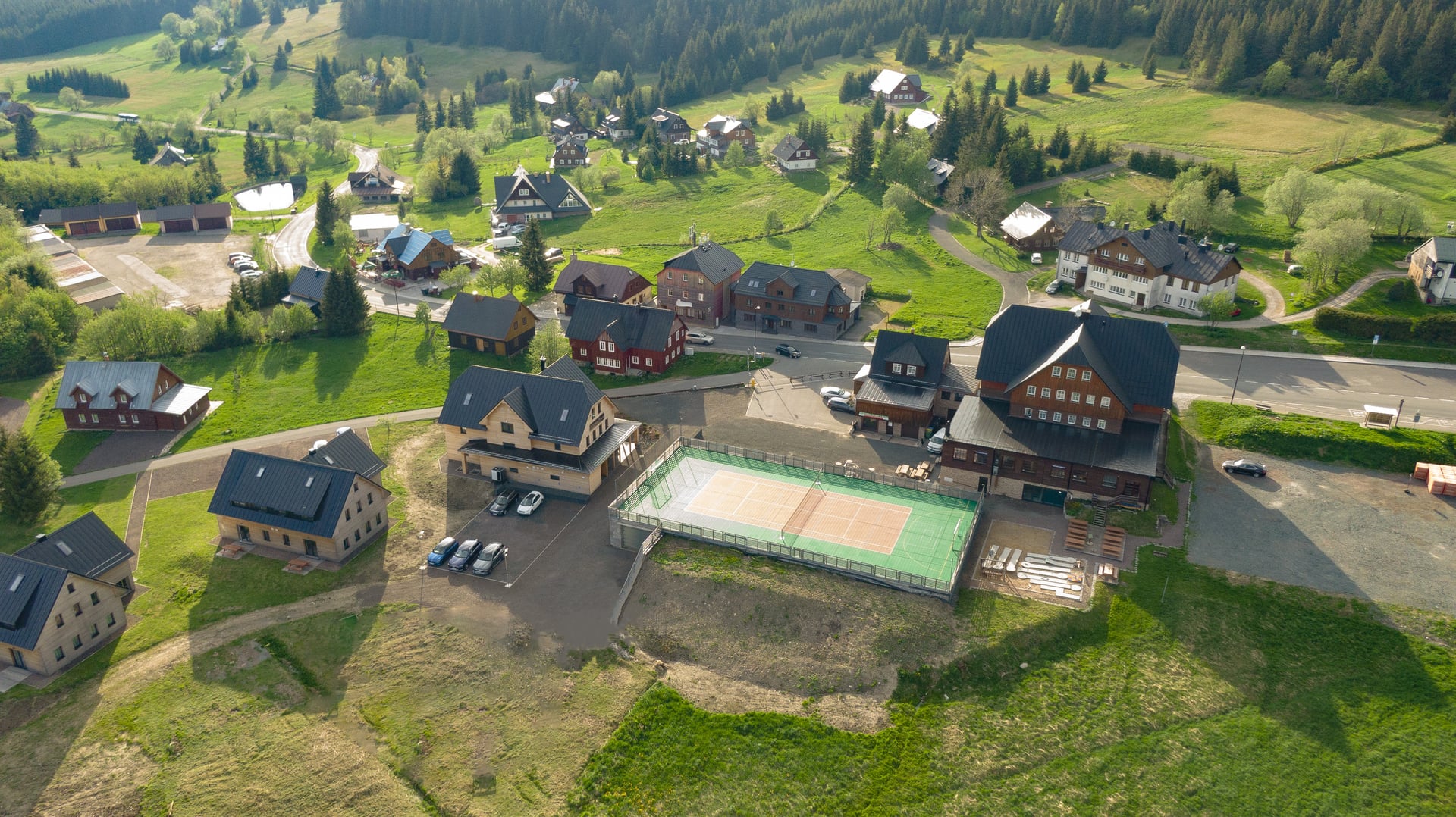 Aerial view of Wellness resort Horní Malá Úpa