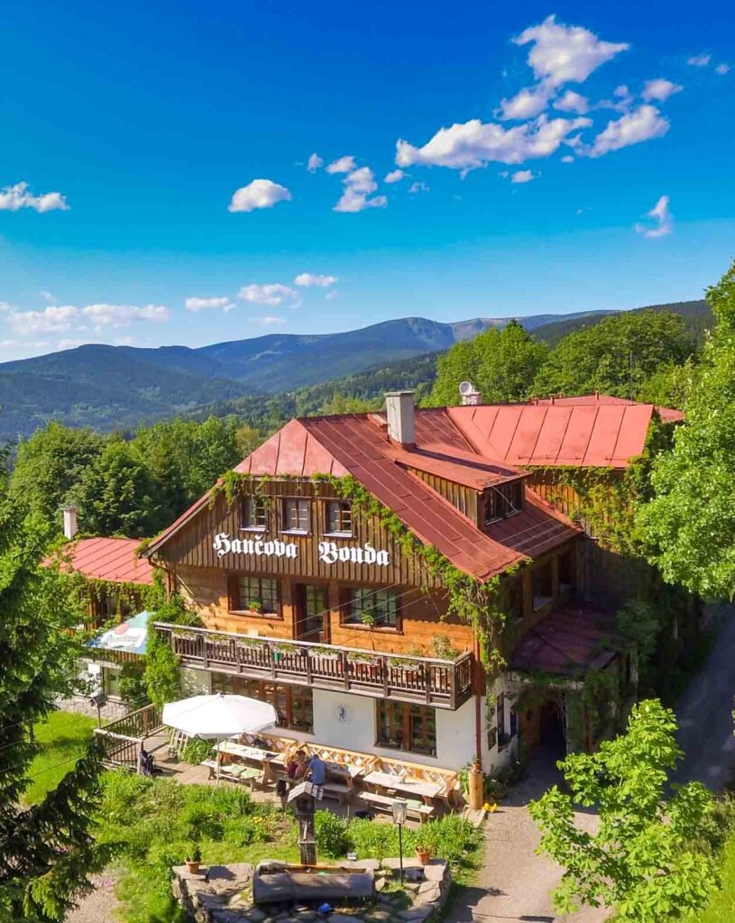 Aerial view of Hančova Bouda