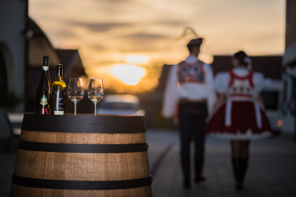 Wine bottles display