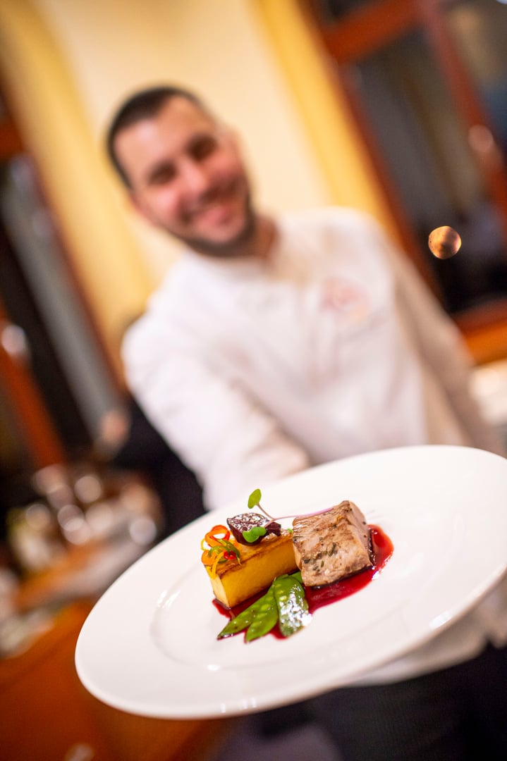 Catering table setup