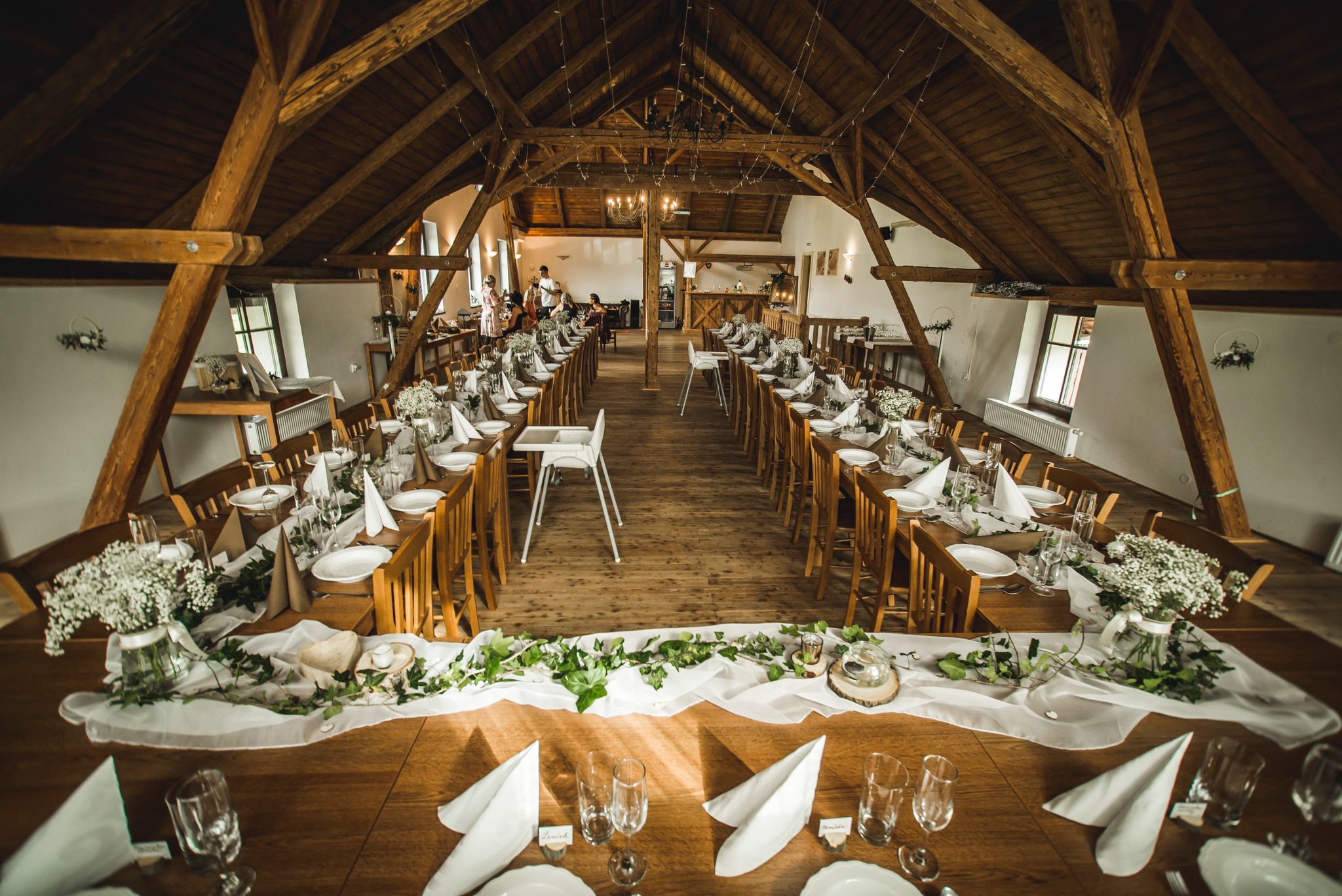 Wedding setup at Penzion Na Bělisku