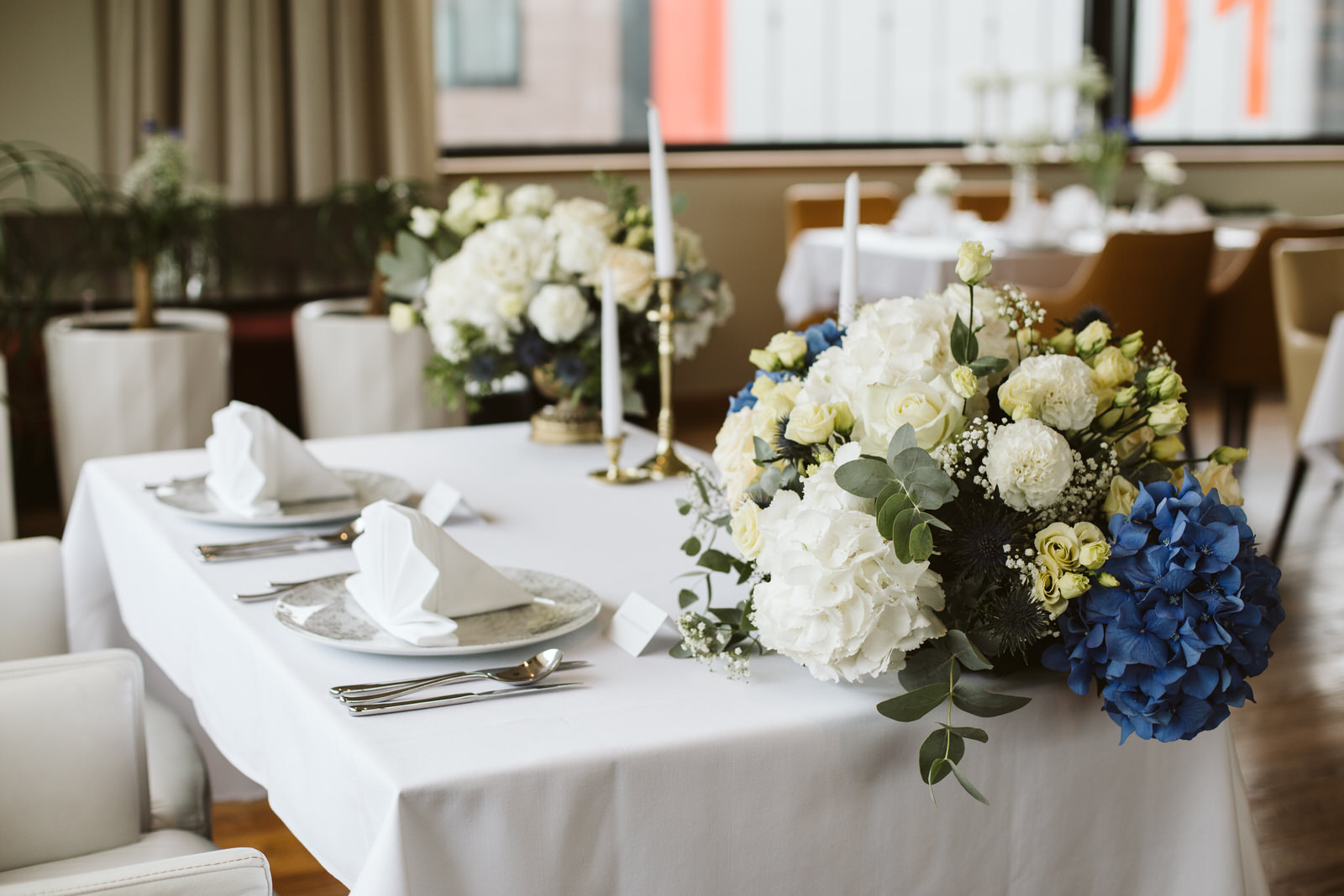 Detail of a wedding table setup