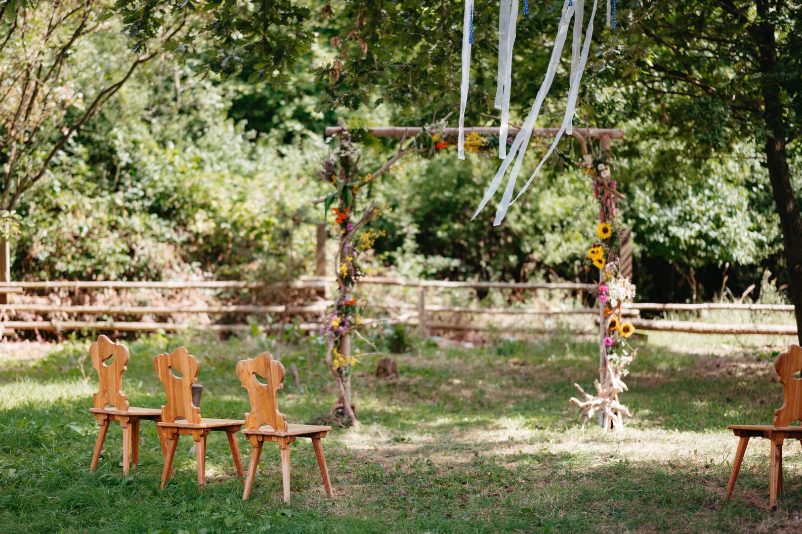 Wedding ceremony setup