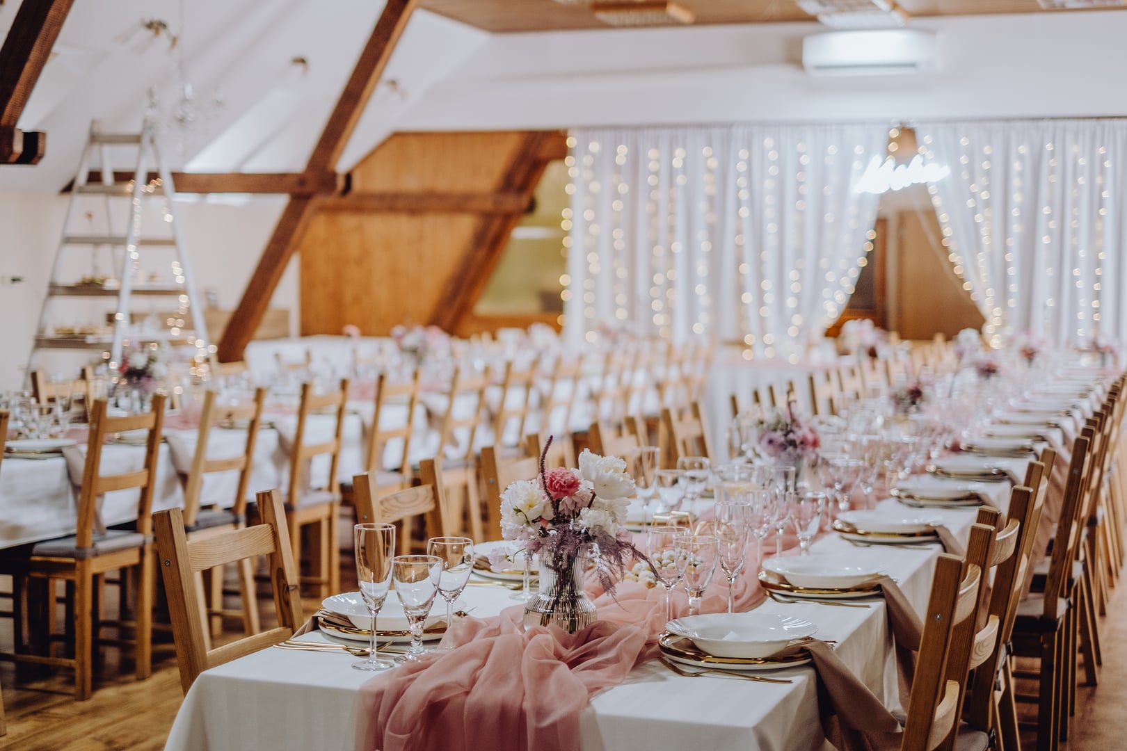 Outdoor wedding ceremony area