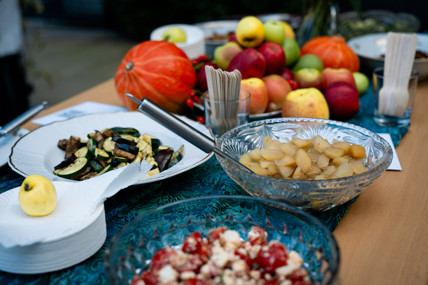 Catering service in action