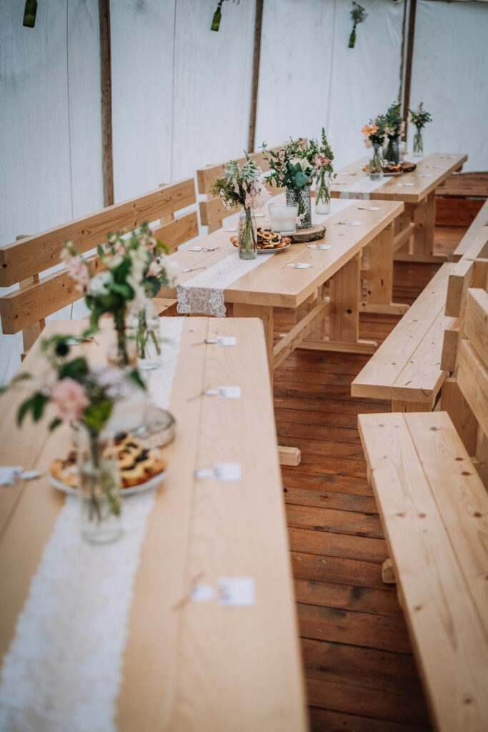 Marquee with furniture