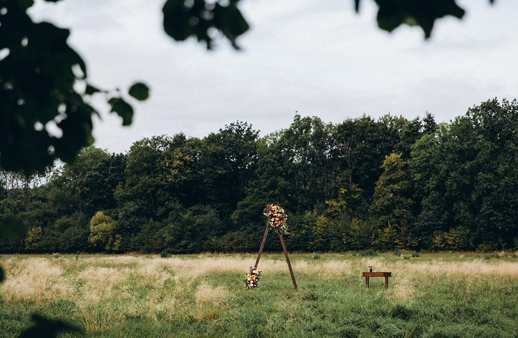 Wedding ceremony setup