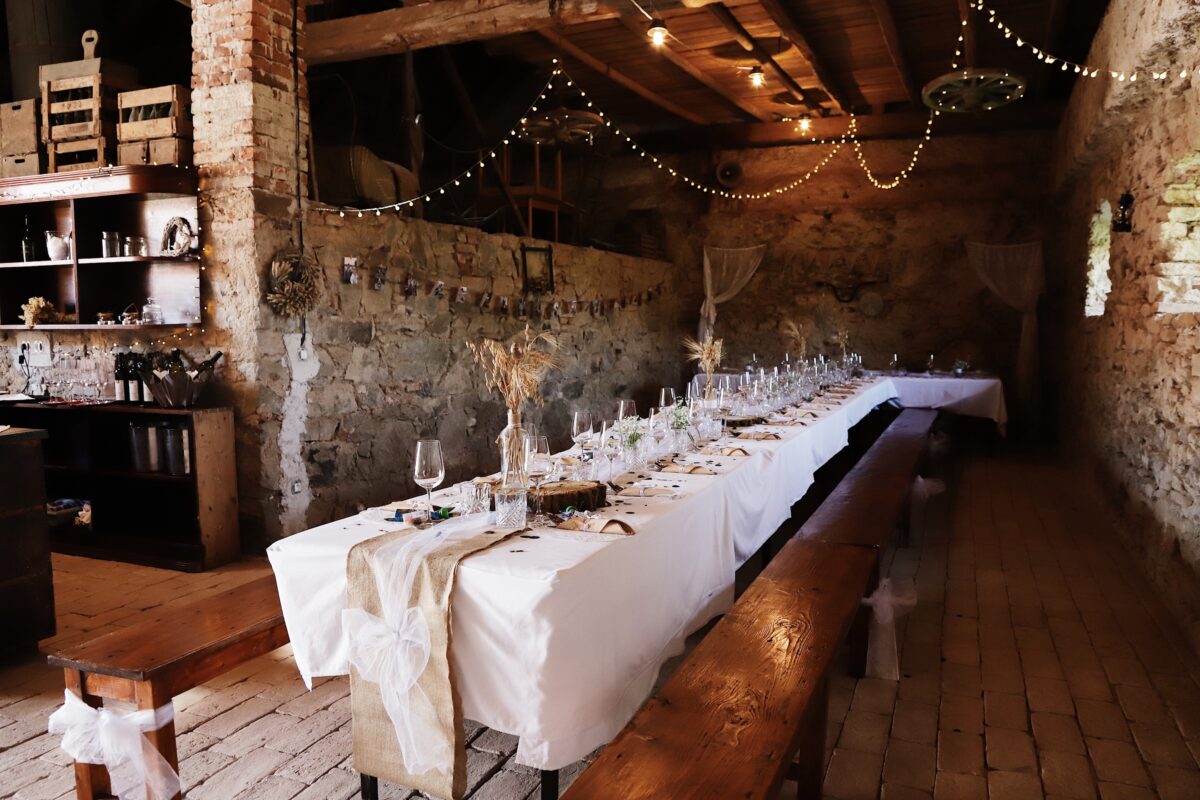 Wedding setup at Stodola U Jiskrů