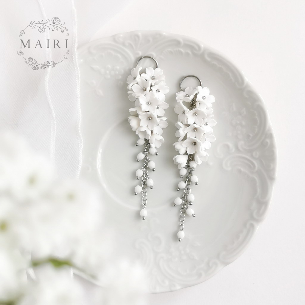 Mairi svatebni kvetinove nausnice Belicia