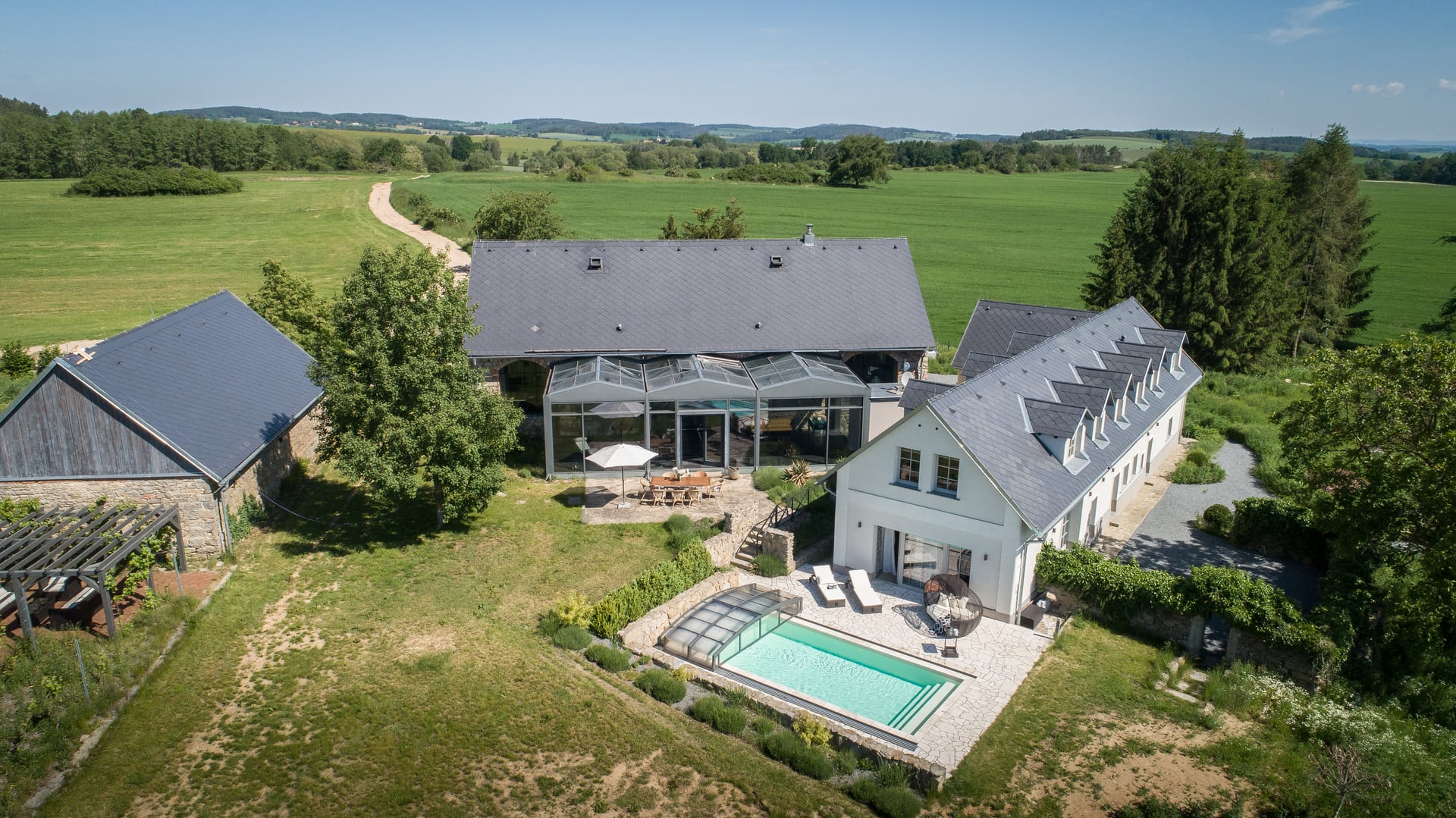 Aerial view of Šťastná Samota