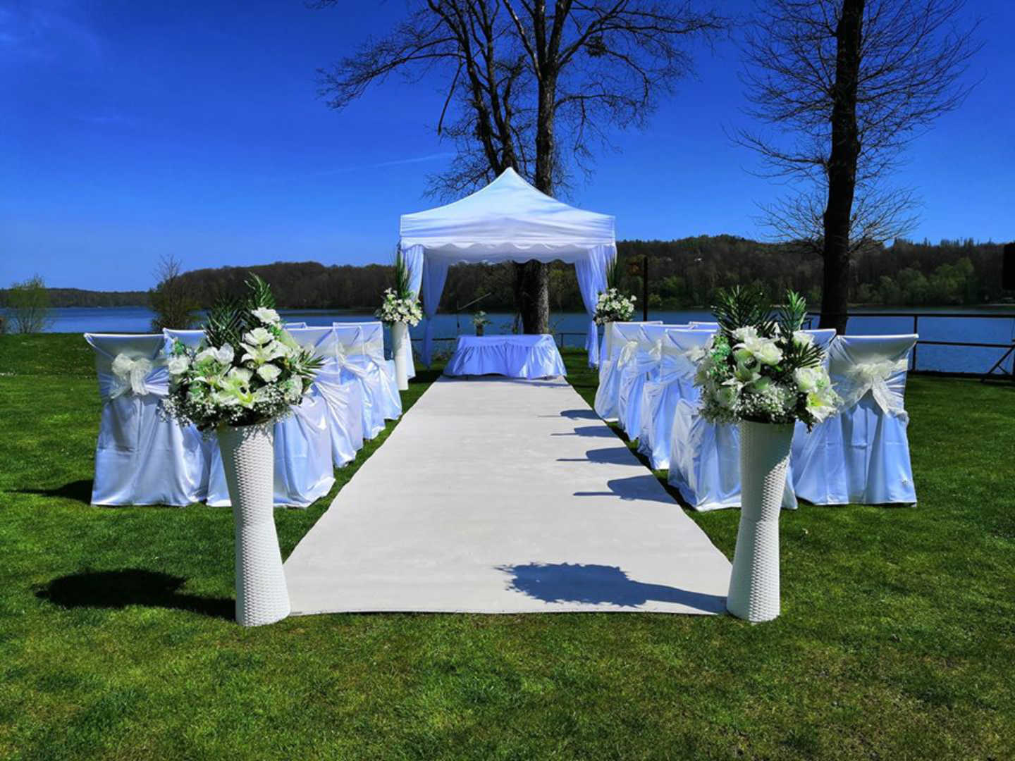 Wedding ceremony setup