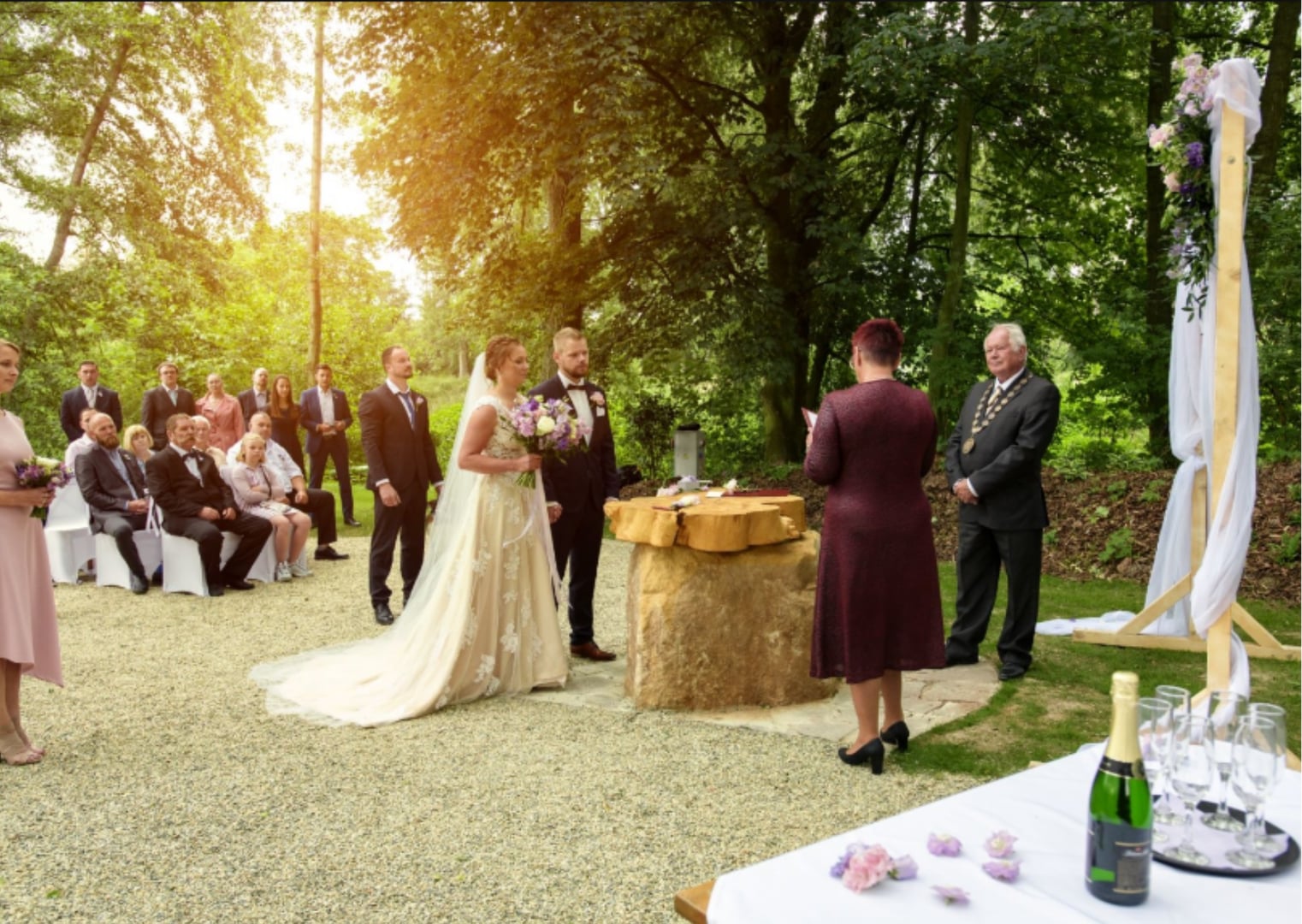 Wedding ceremony setup