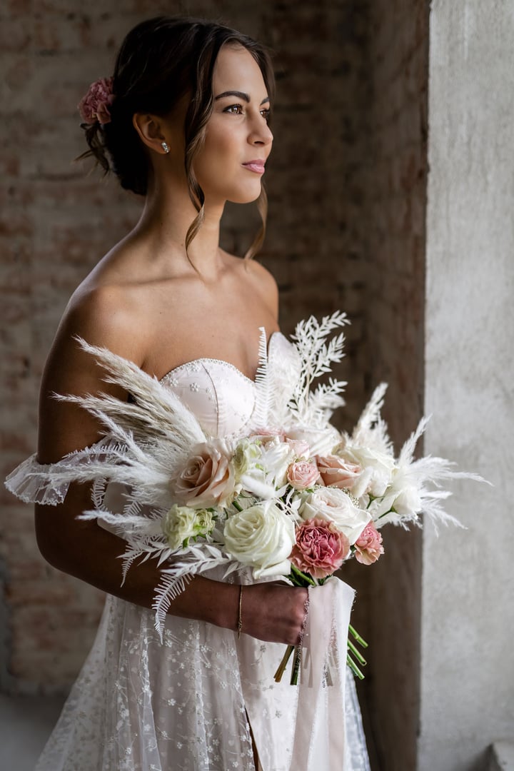 Enhanced image of a wedding setup